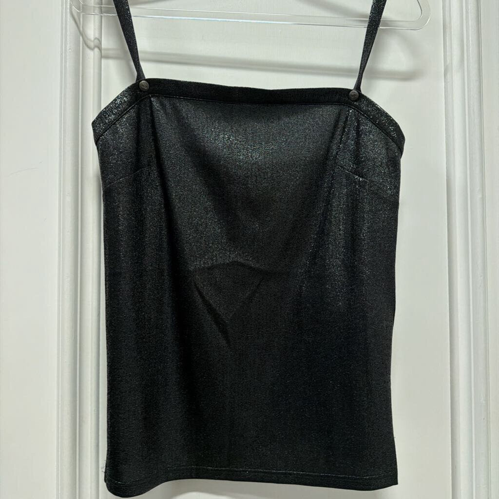 Black Viscose Metallic Tank