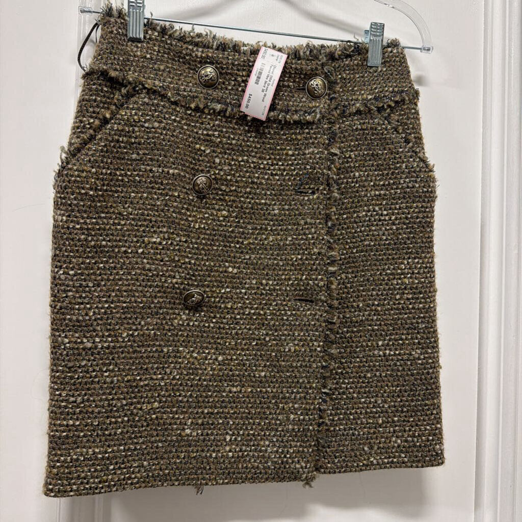 2004 Green Wool Tweed Mini Skrit