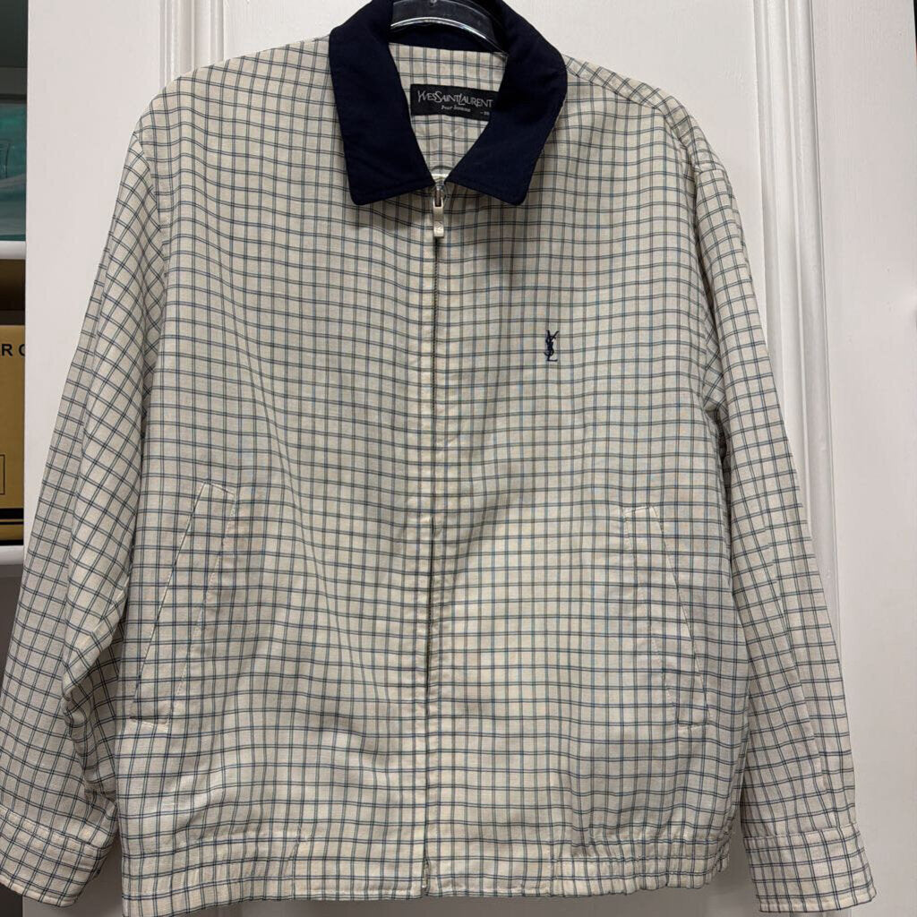 Saint Laurent Blue Pannel Logo Jacket