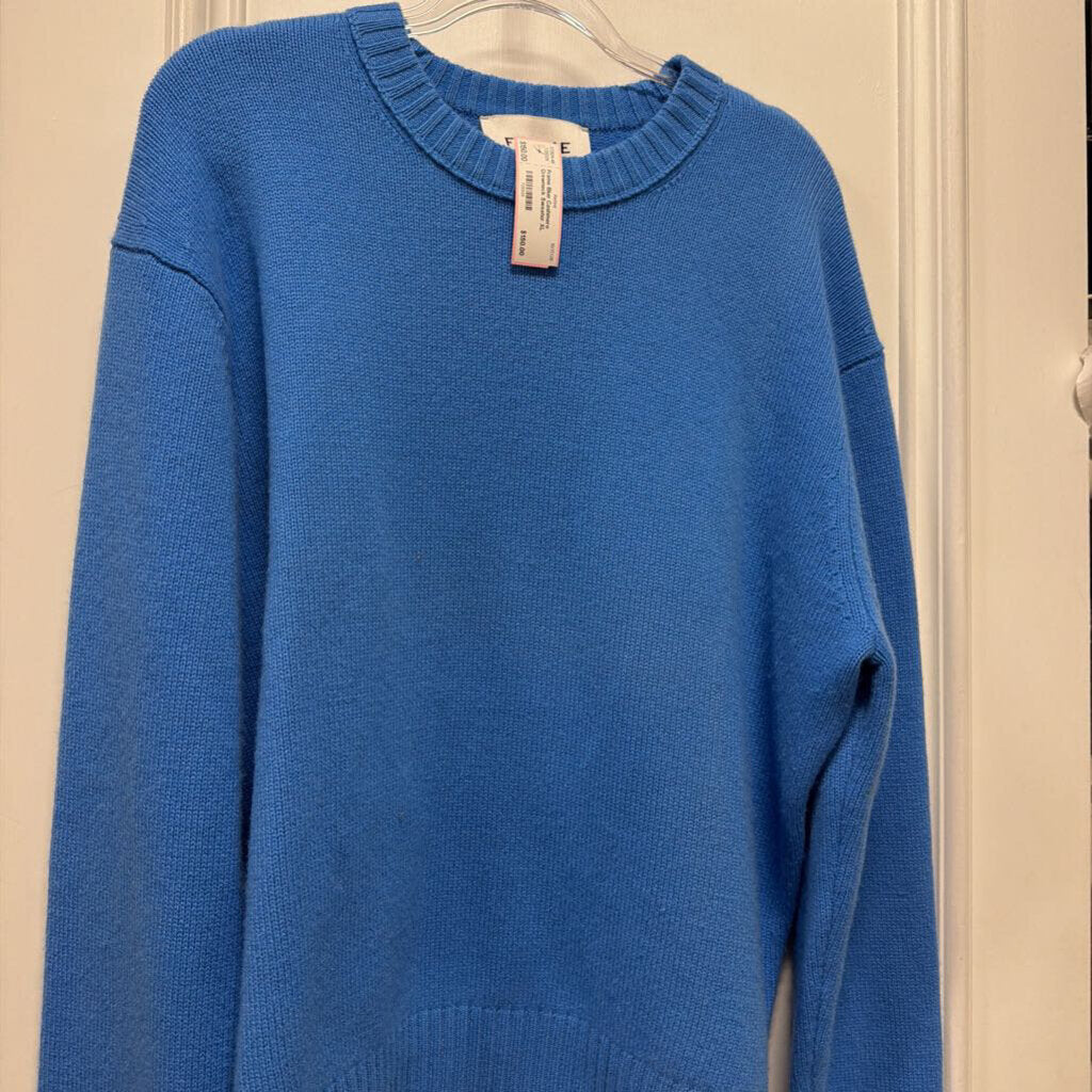 Blue Cashmere Crewneck Sweater