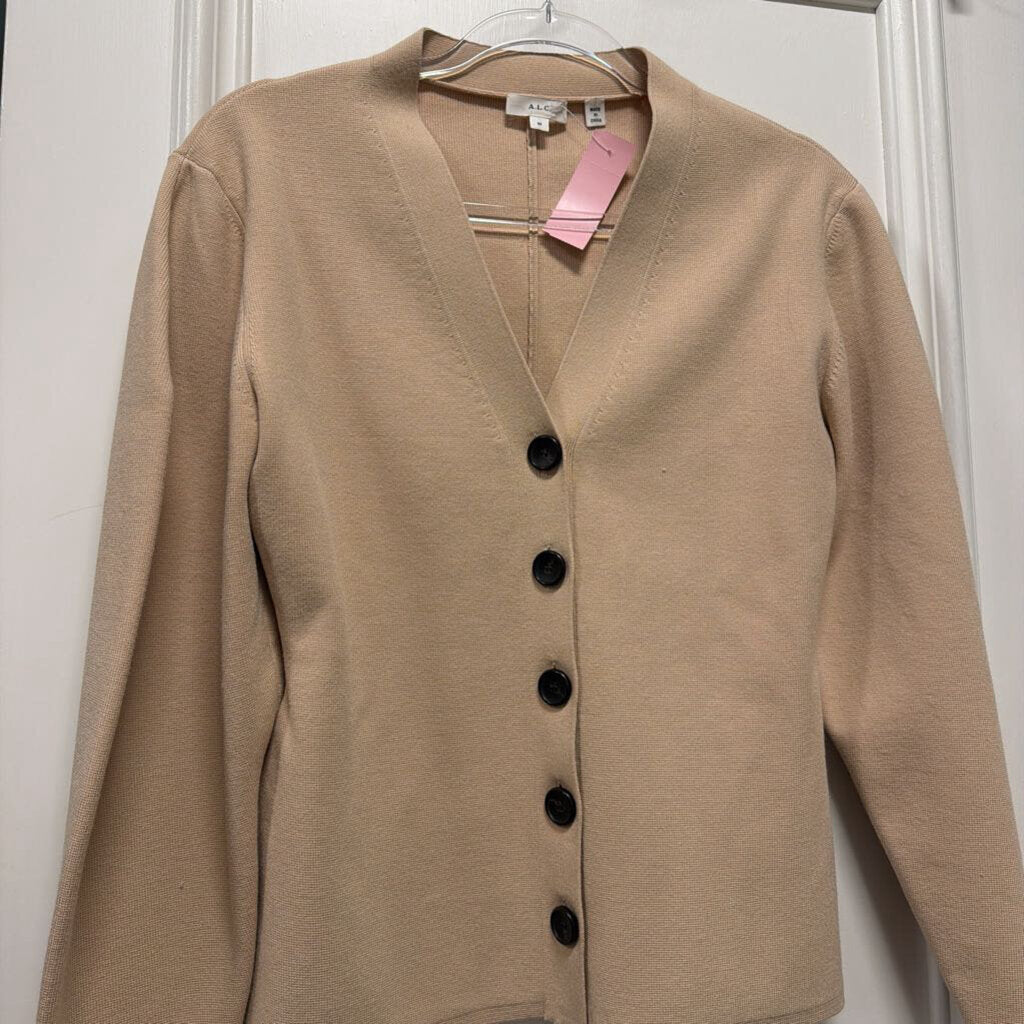 Beige Viscose/Poly Cardigan