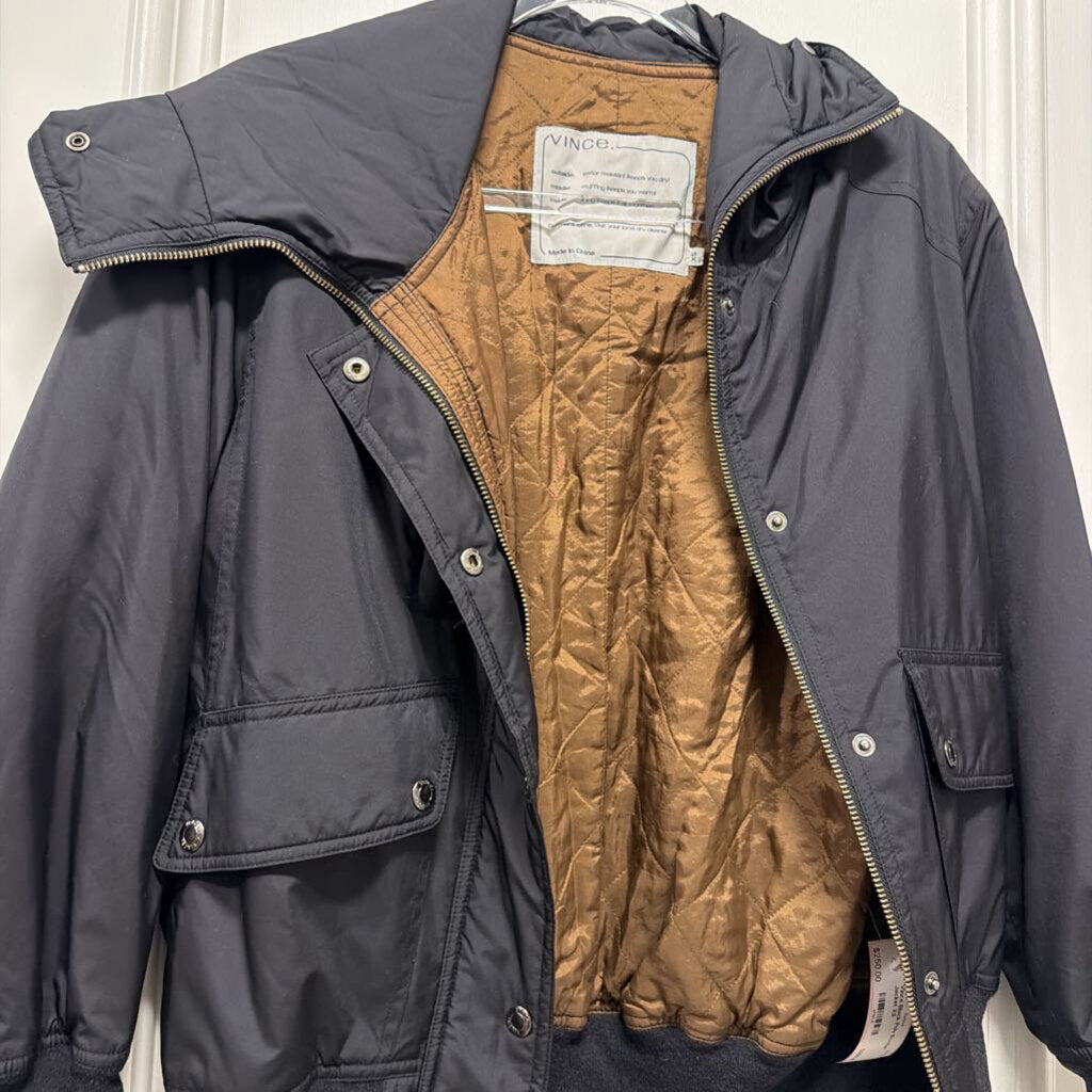 Black Poly Bomber Jacket
