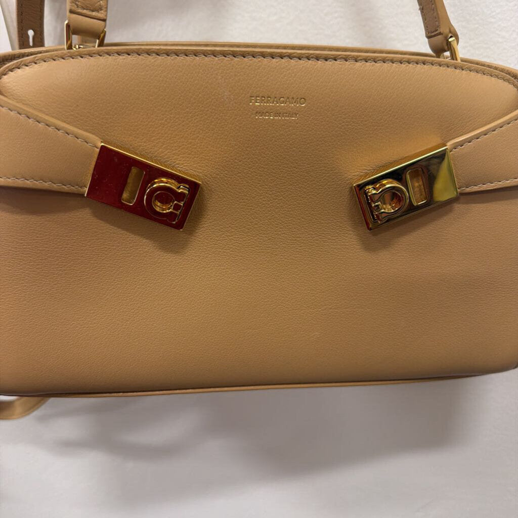 Tan Leather Mini Hug Handbag
