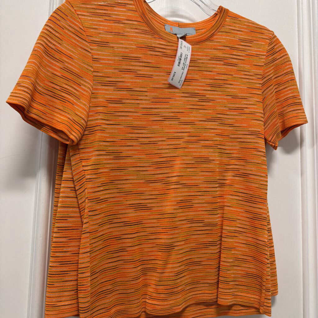 Orange Viscose Knit Tee/Skirt SET