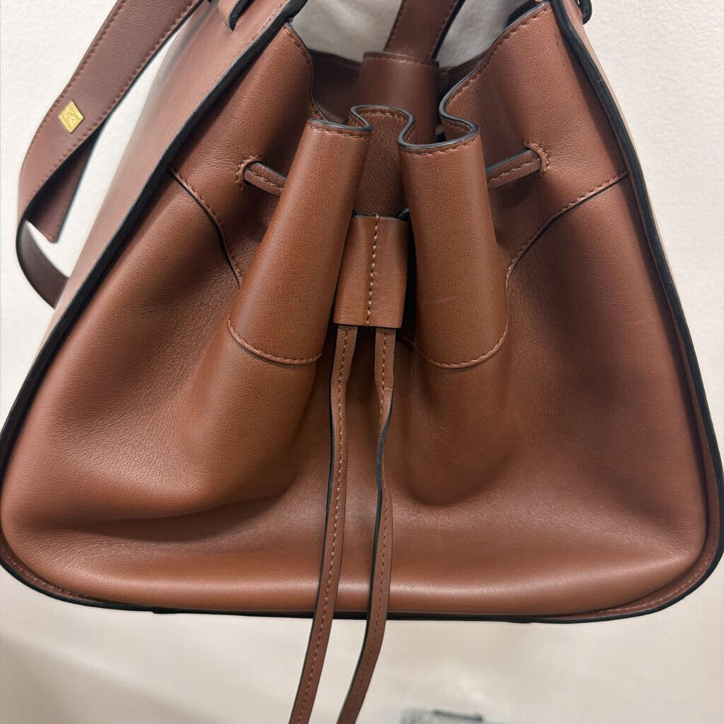 Brown Leather Medium Hammock Bag