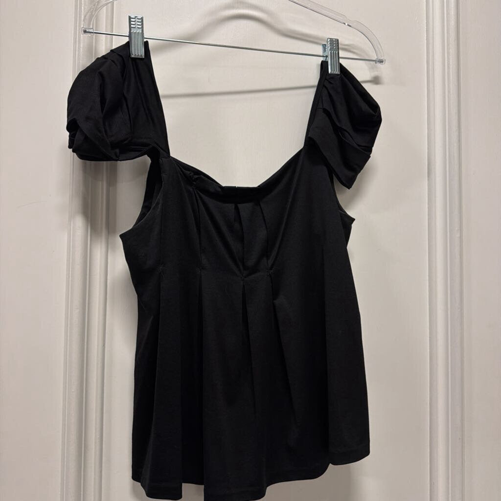 2007 Black Silk Pleated Tee