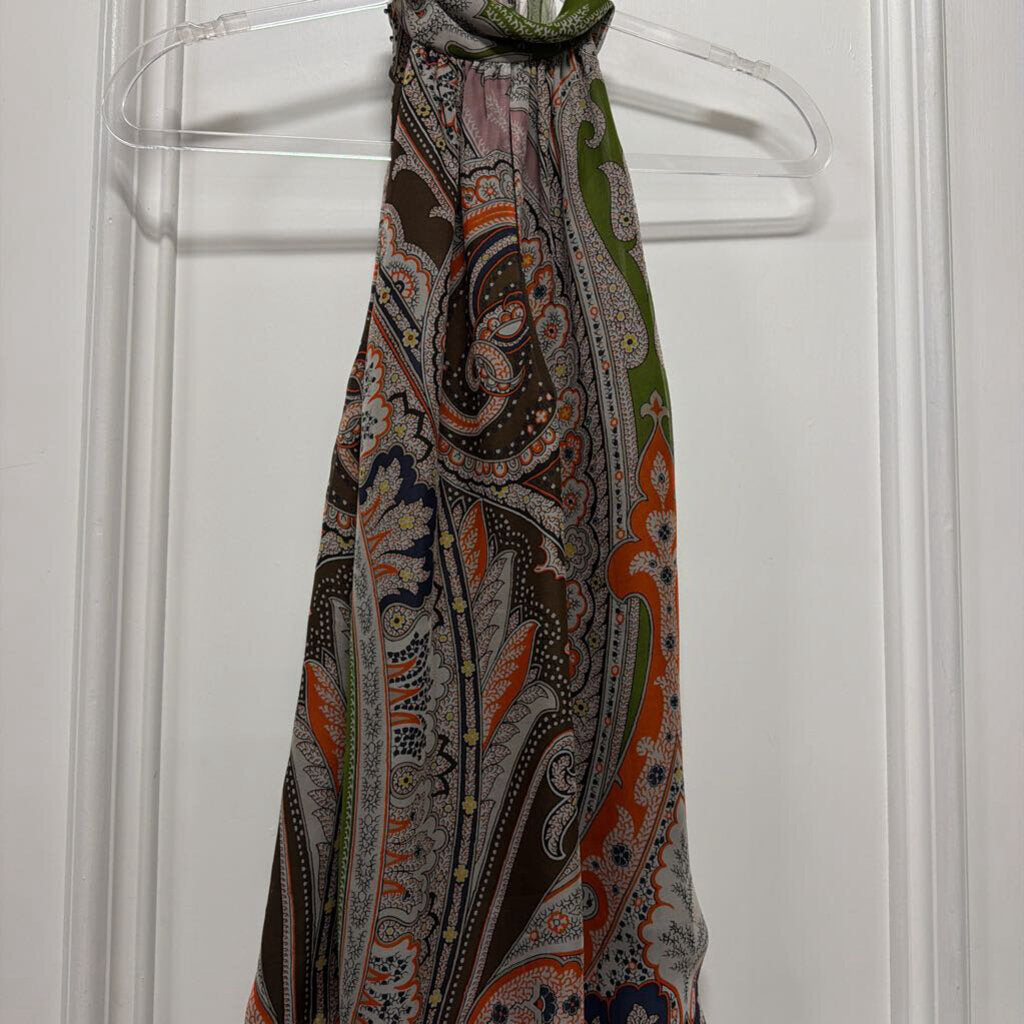 Multicolor Paisley Halter Tank