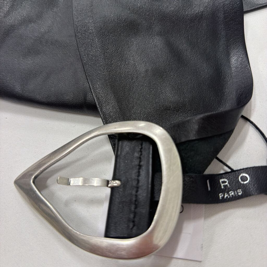 Iro Black Leather Belt (NWT), 90