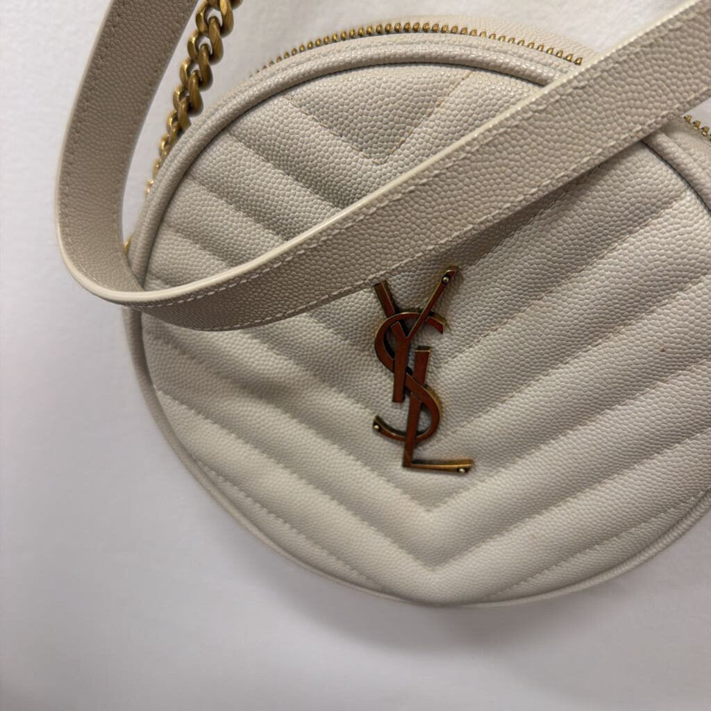 Cream Circle Logo Crossbody