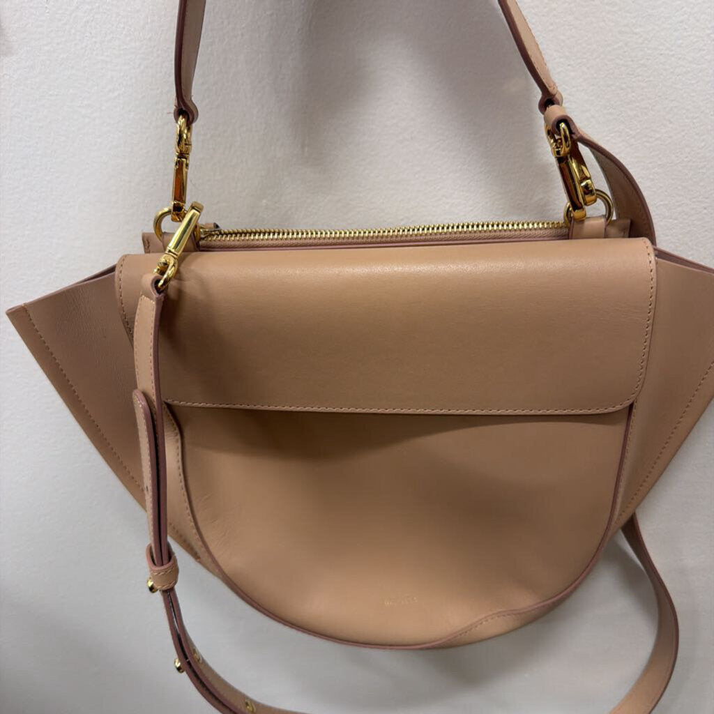 Pink Nude Leather Crossbody