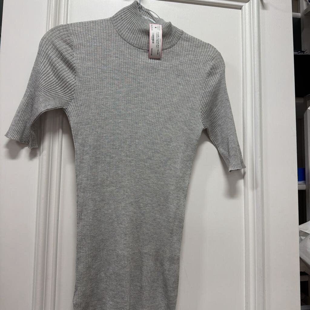 Silver Metallic Cashmere Blend Top