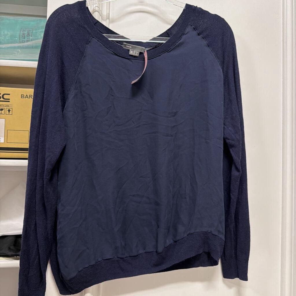 Navy Multi Media Sweater