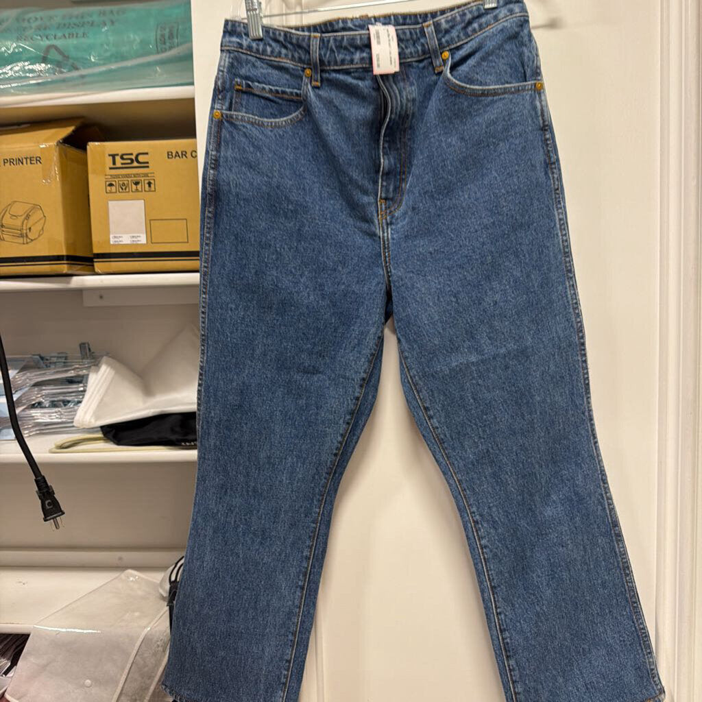 Blue Straight Leg Jeans