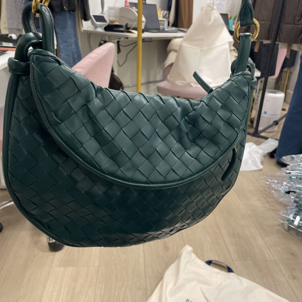 Green Intrecciato Gemelli Bag