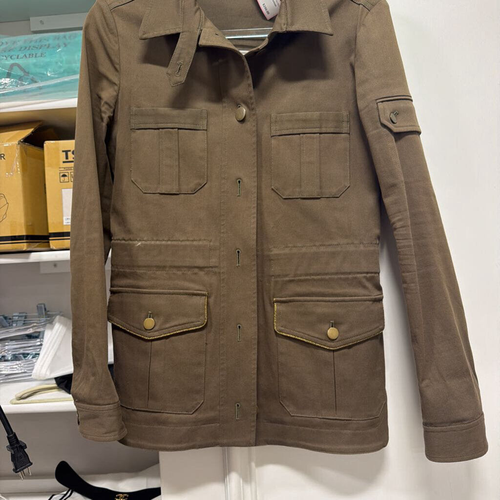 Green Cotton Utility Jacket