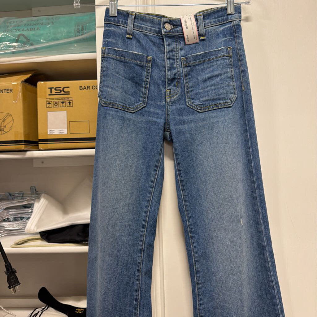 Blue Wide Leg Jeans