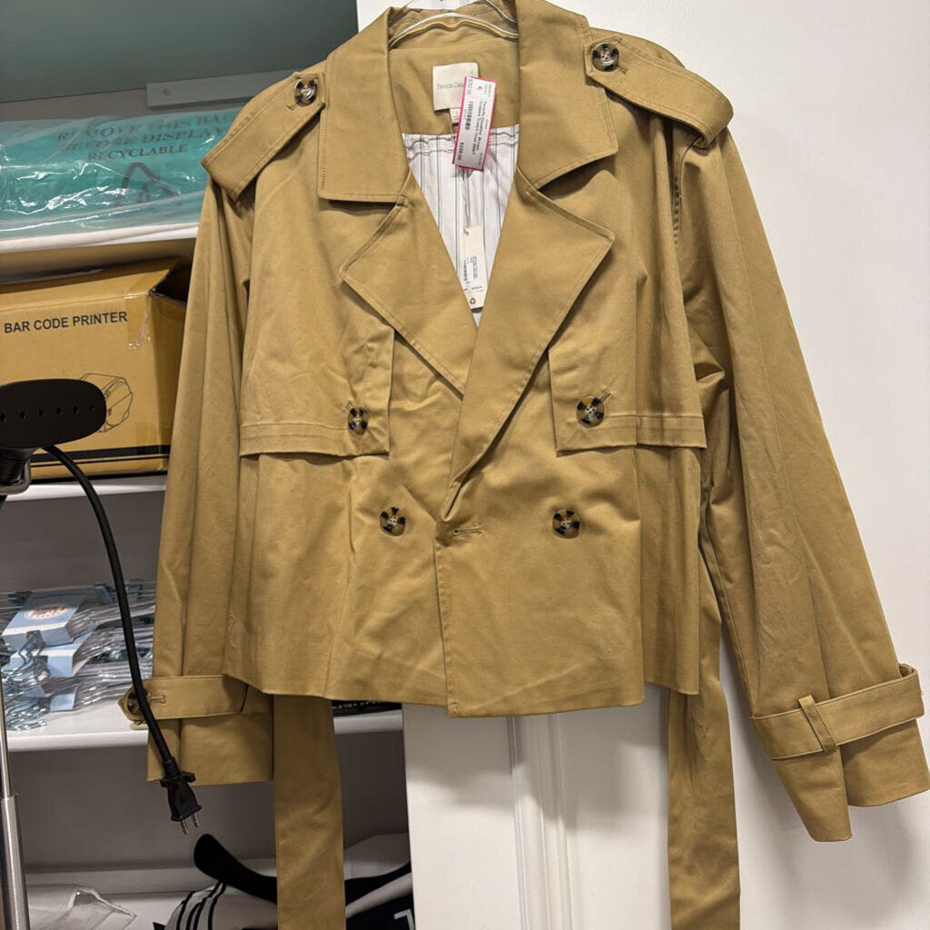 Brown Cropped Trench Coat (NWT 328)