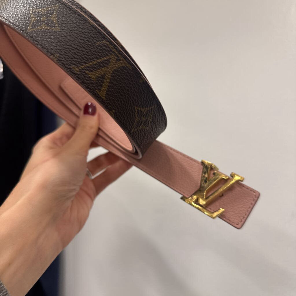 Louis Vuitton Leather Monogram Reversible Belt, 90