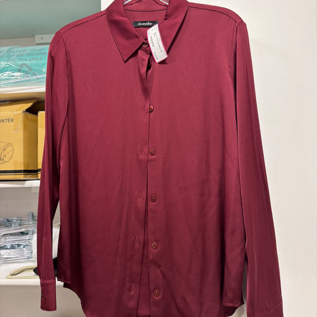 Burgundy Silk Shirt