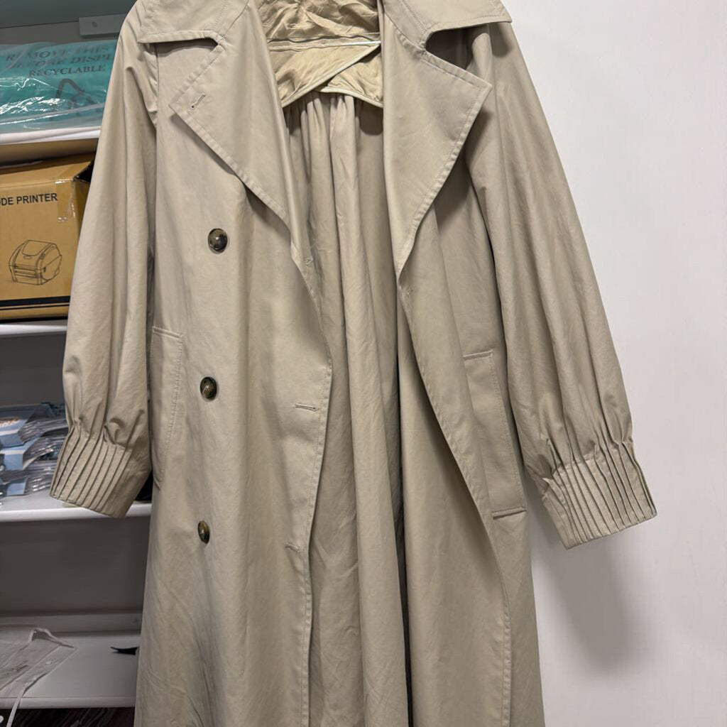 Khaki Cotton/Polyamide Trench Coat