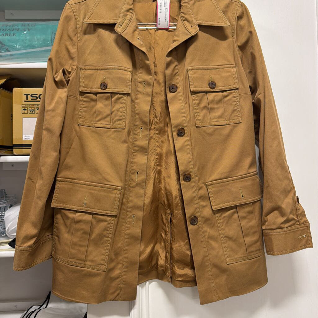 Tan Cotton Utility Jacket