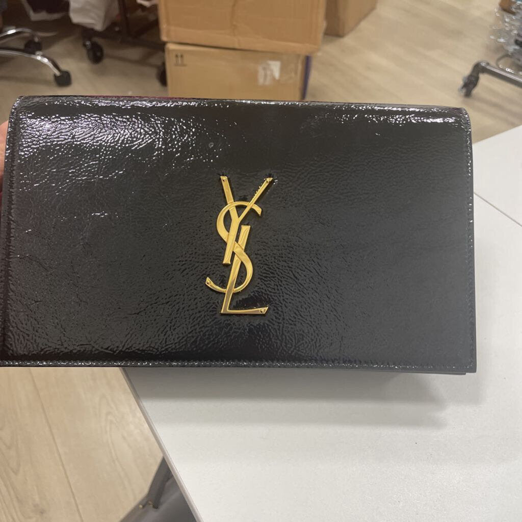 Black Patent Kate Cassandre Clutch