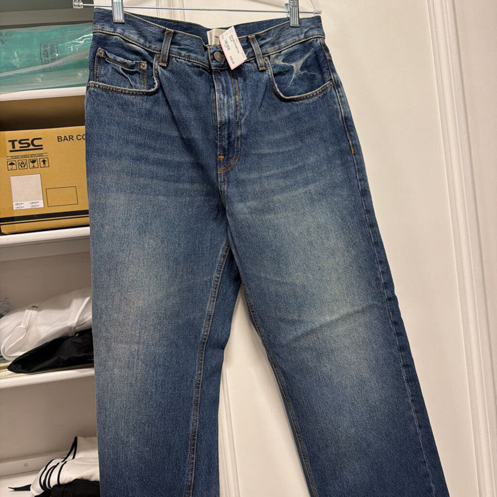 Blue Straight Leg Jeans