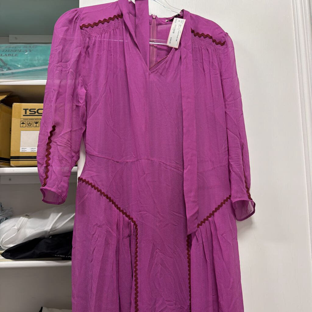 Purple Silk Dress