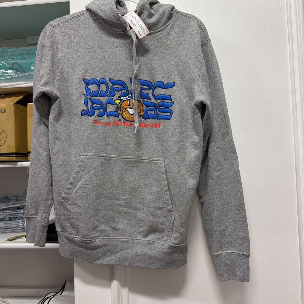 Grey Cotton Graphic Sweatshirt, XXS