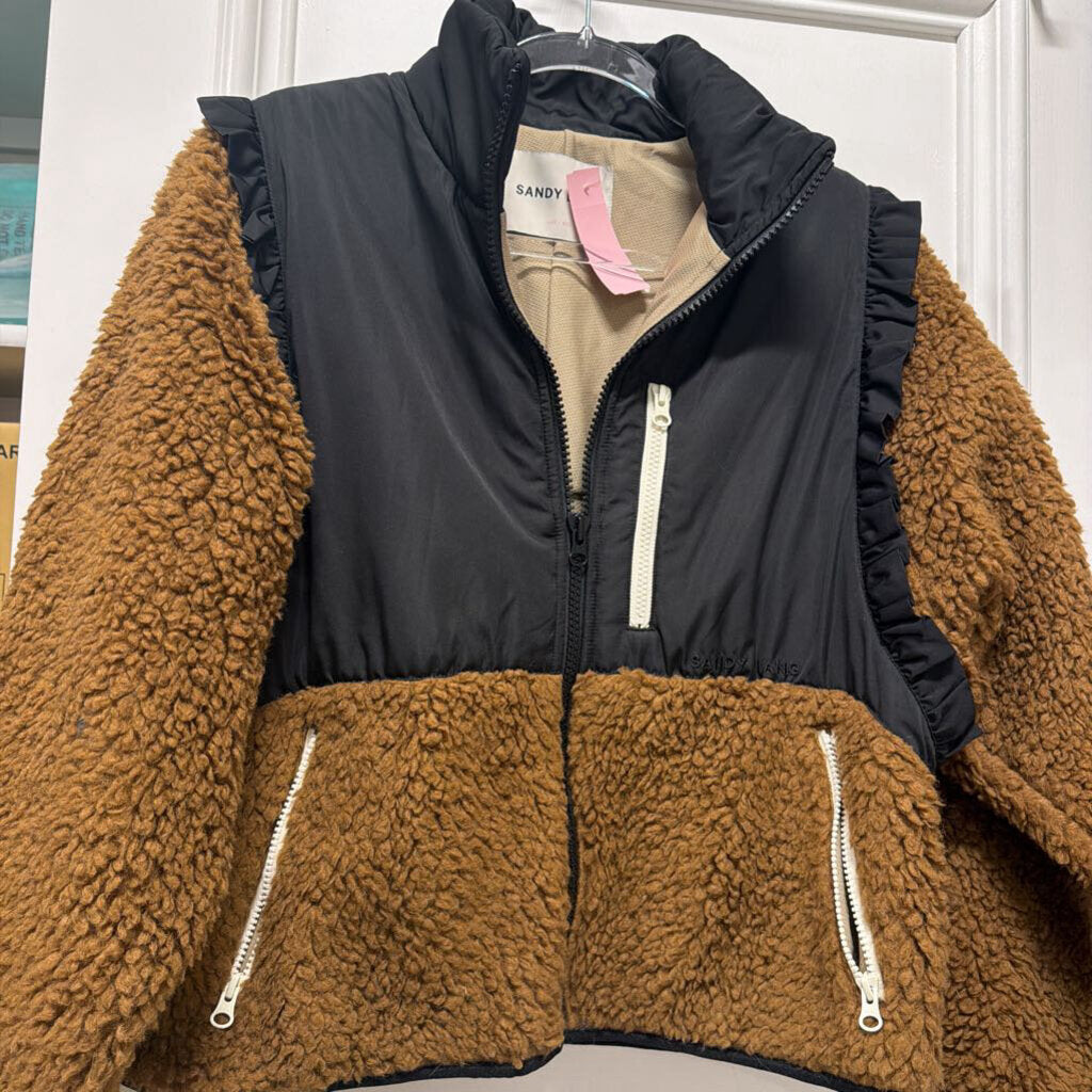 Black/Brown Poly/Wool Fleece Jacket