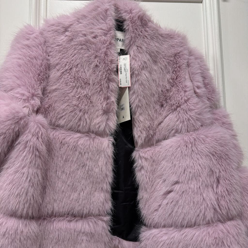 Purple Faux Fur Coat (NWT $495)