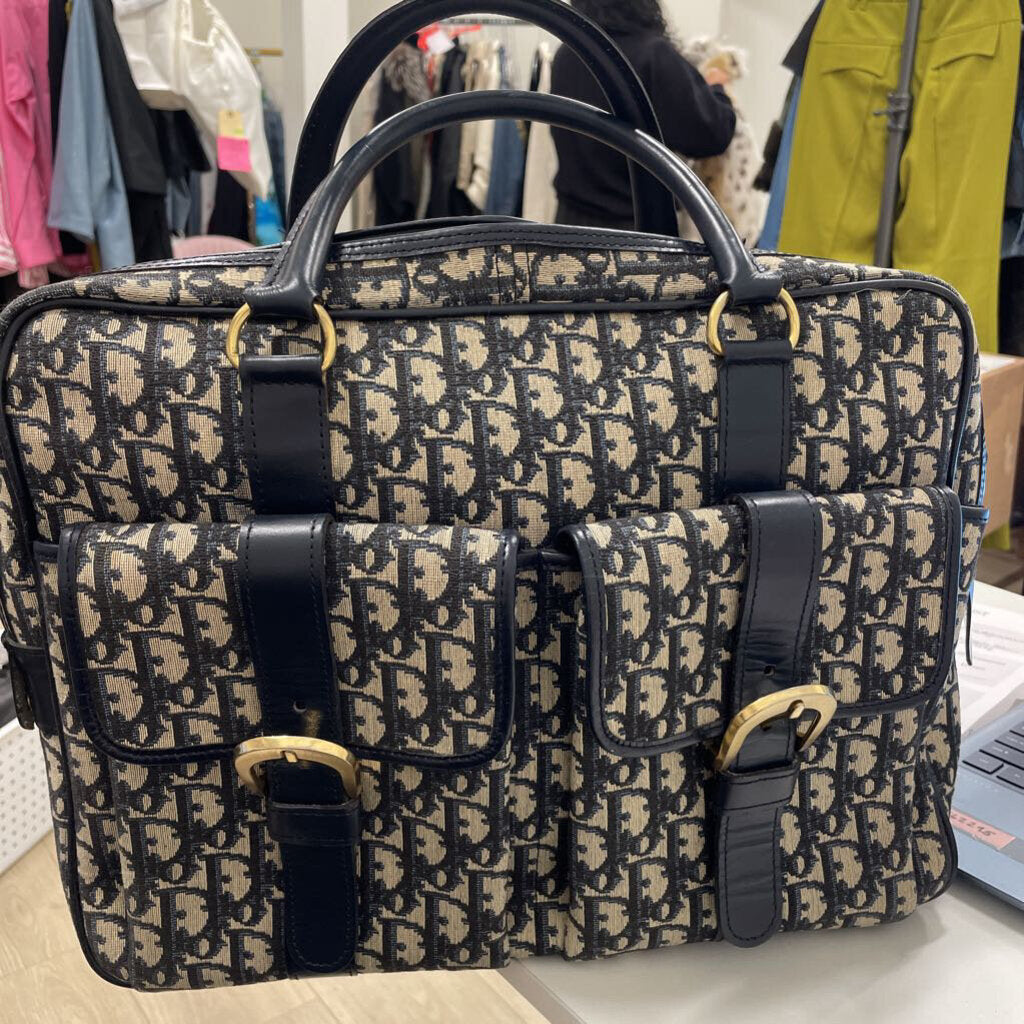 Vintage Monogram Travel Briefcase
