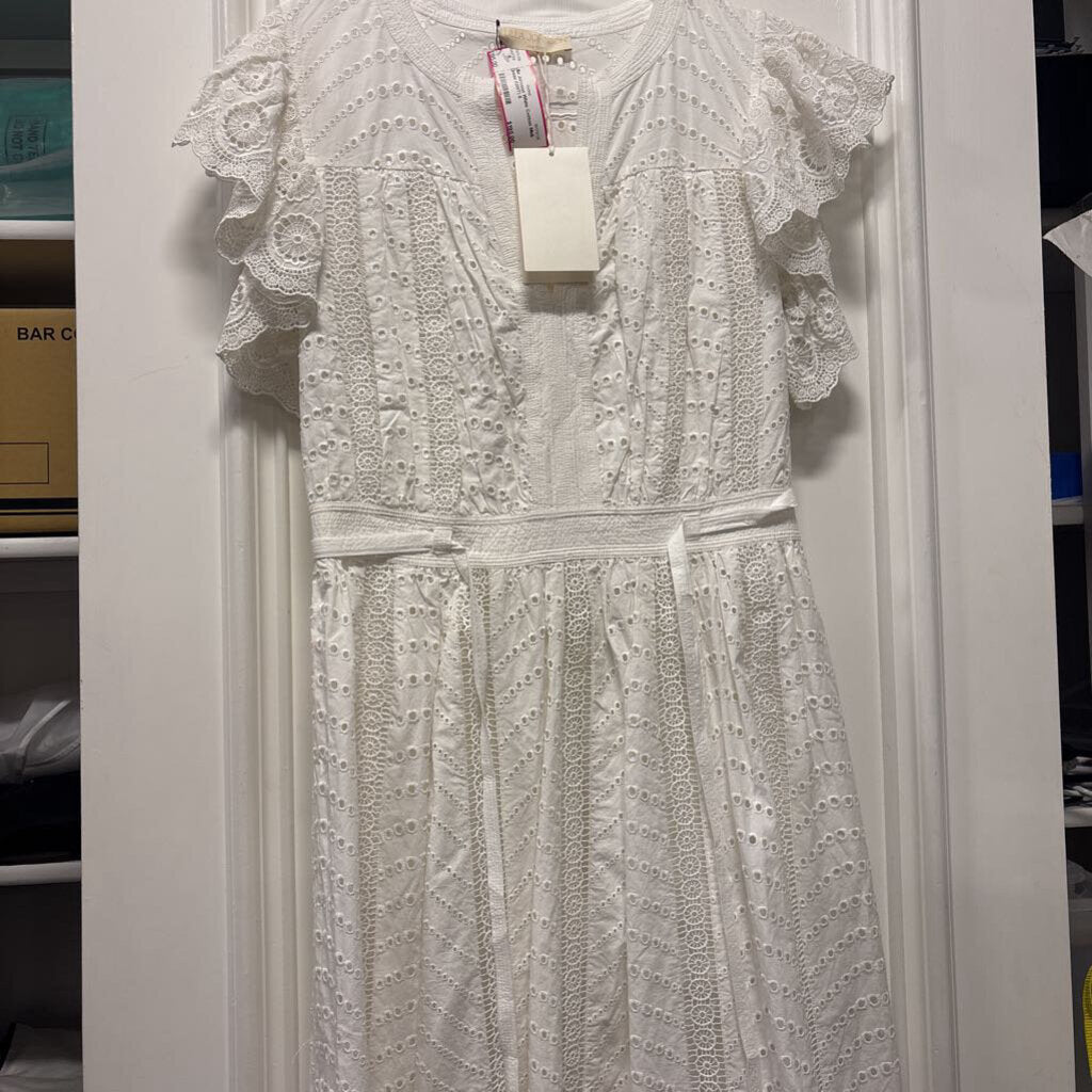 White Cotton Midi Dress (NWT)