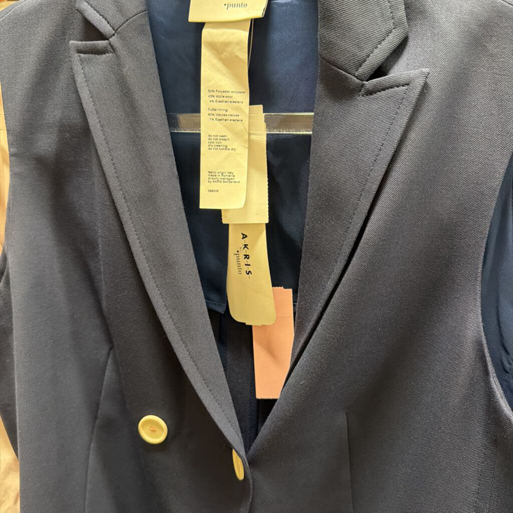 Navy Wool Blend Vest (NWT), 12
