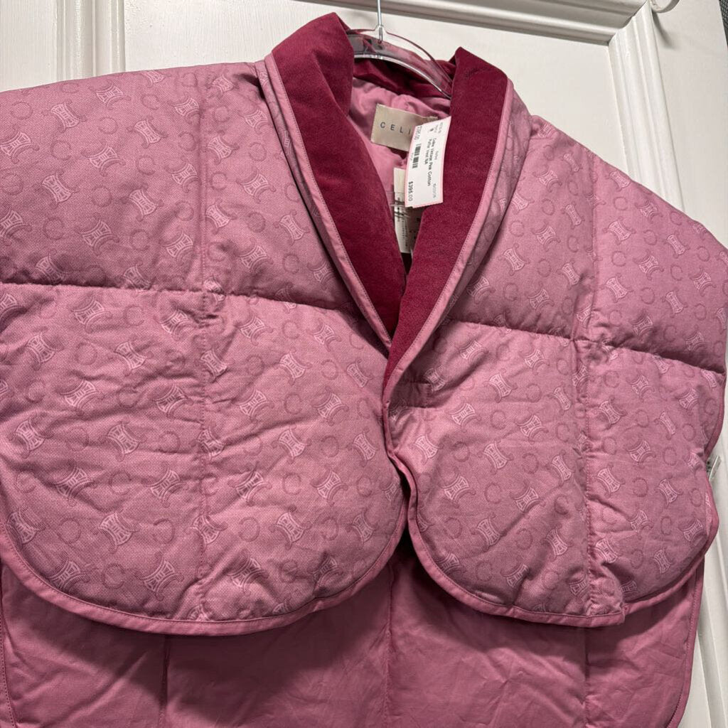 Vintage Pink Cotton Puffer Vest