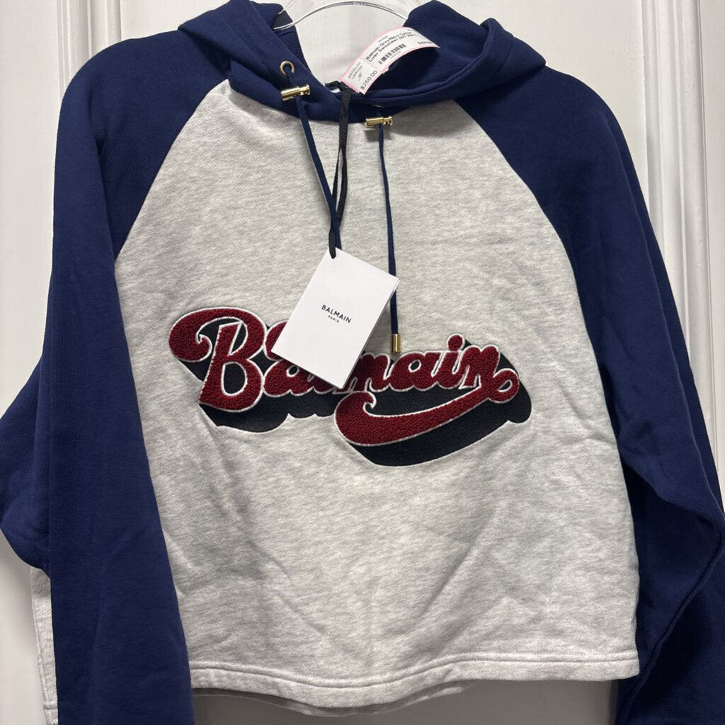 Grey/Navy Cotton Logo Sweatshirt (WT 850)
