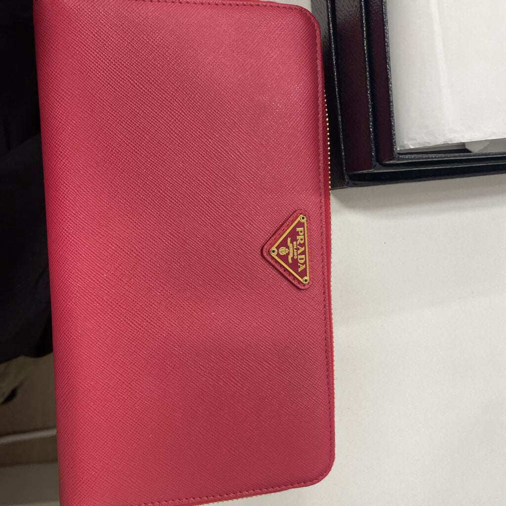 Pink Zip Around Wallet