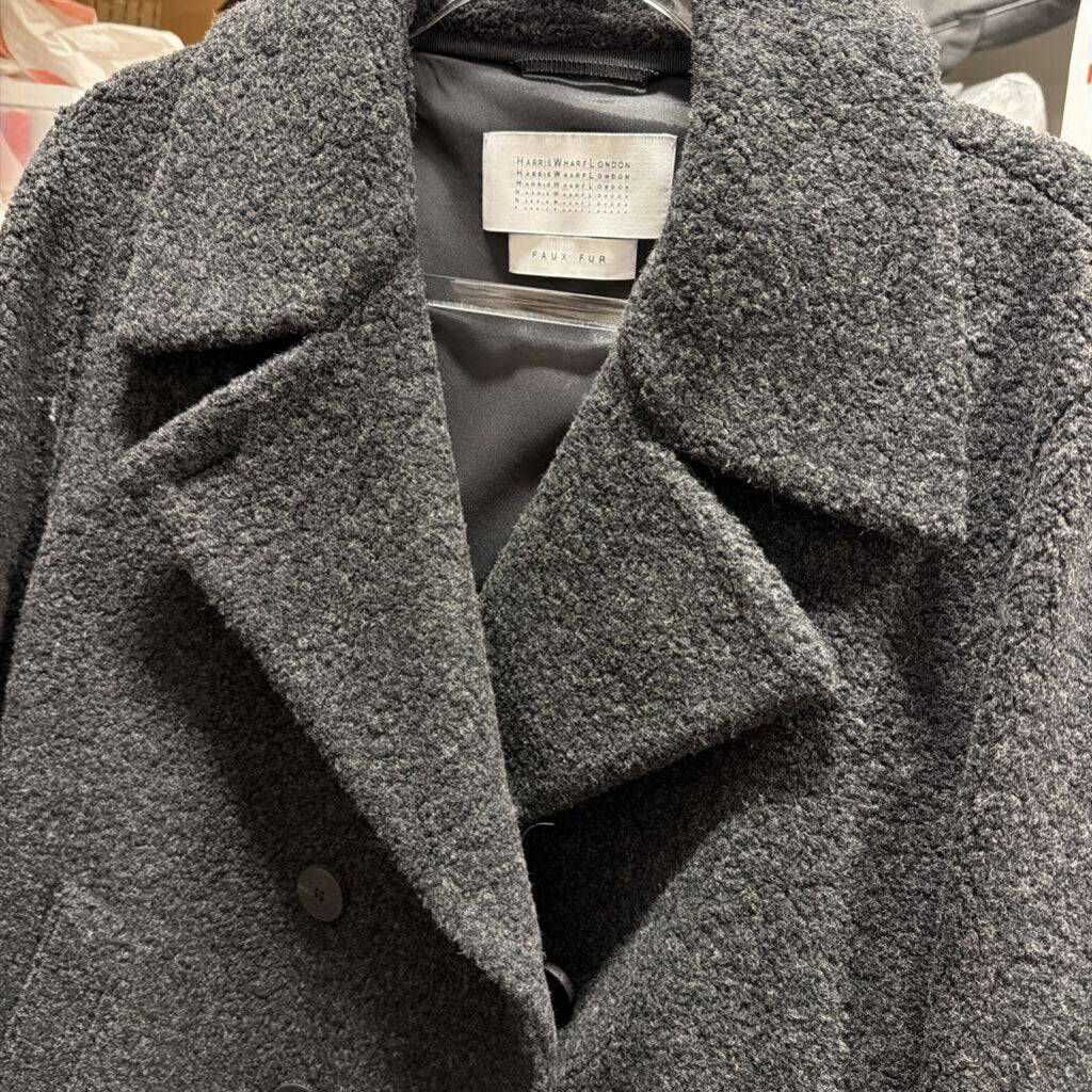 Charcoal Grey Wool Blend Coat (NWT), 44