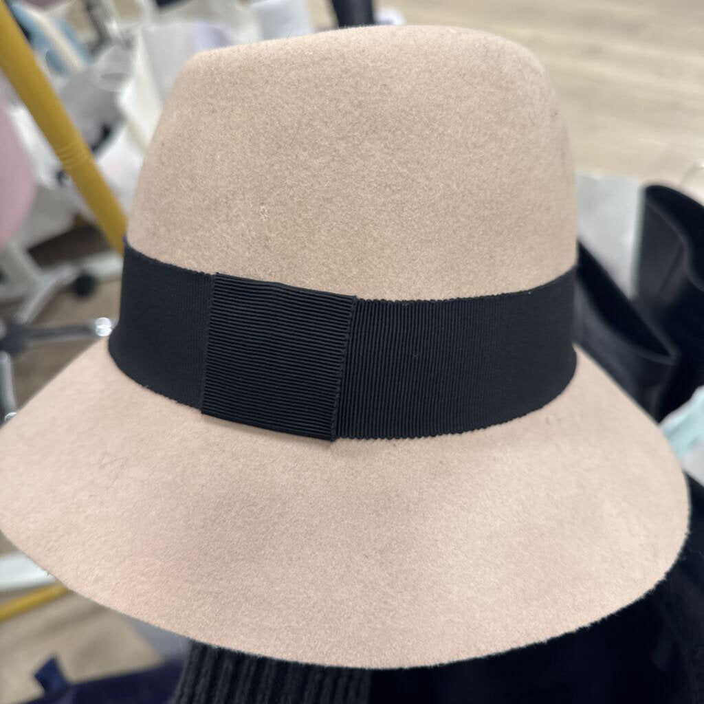 Beige Wool Felted Hat