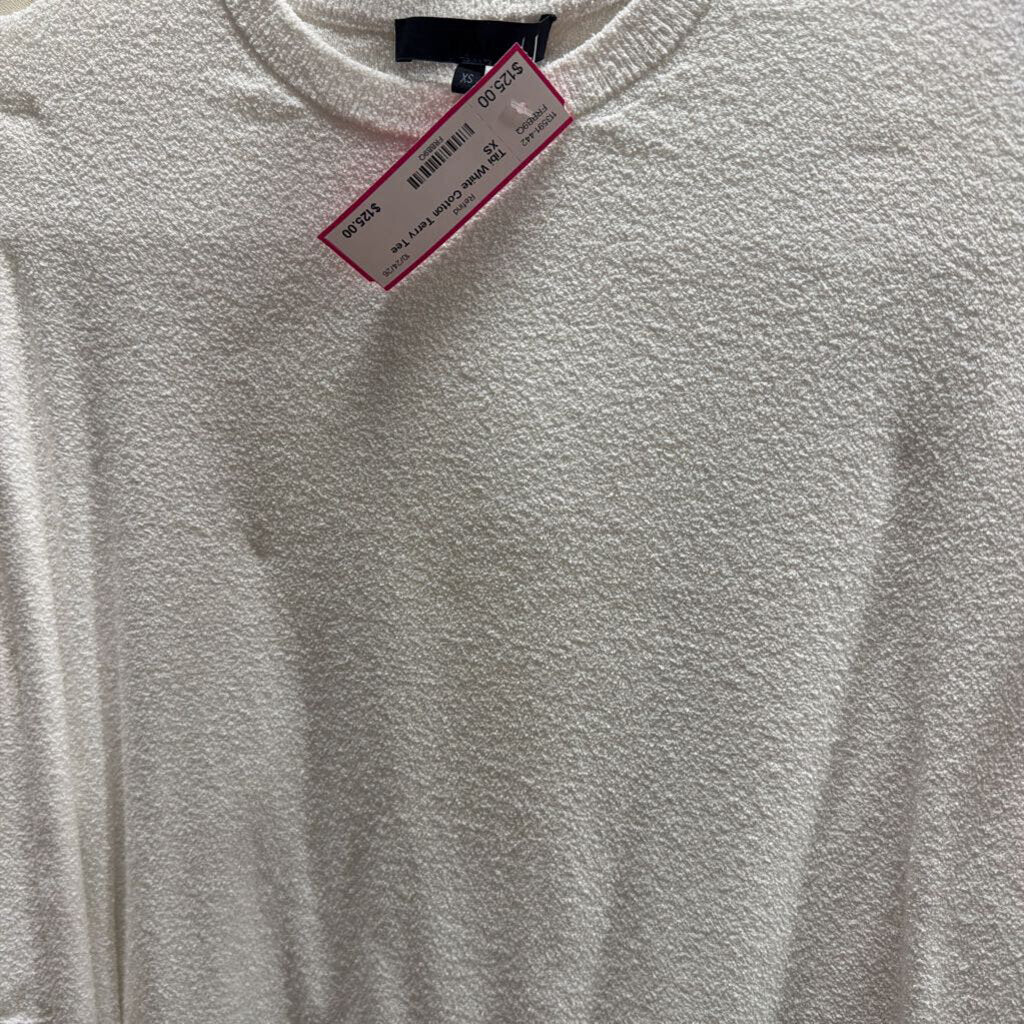 White Cotton Terry Tee