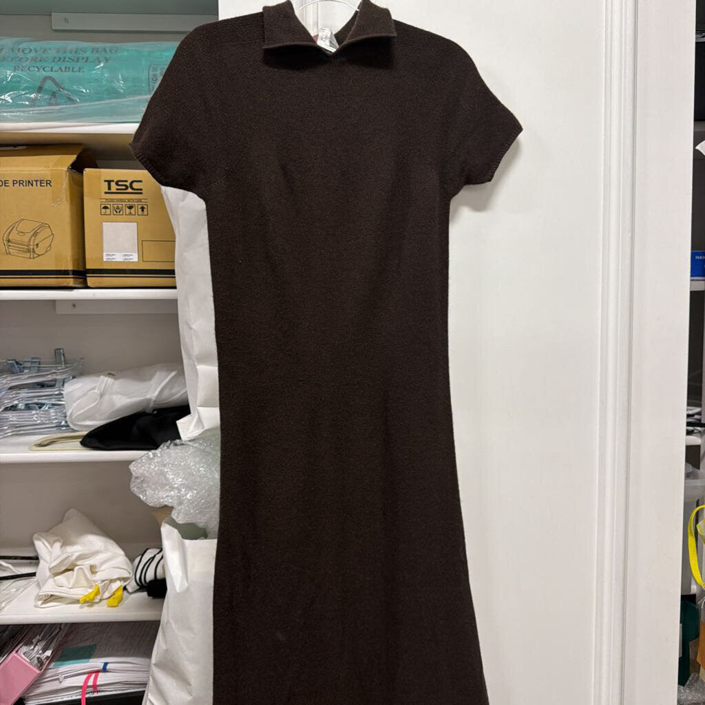 Brown Cashmere Midi Dress