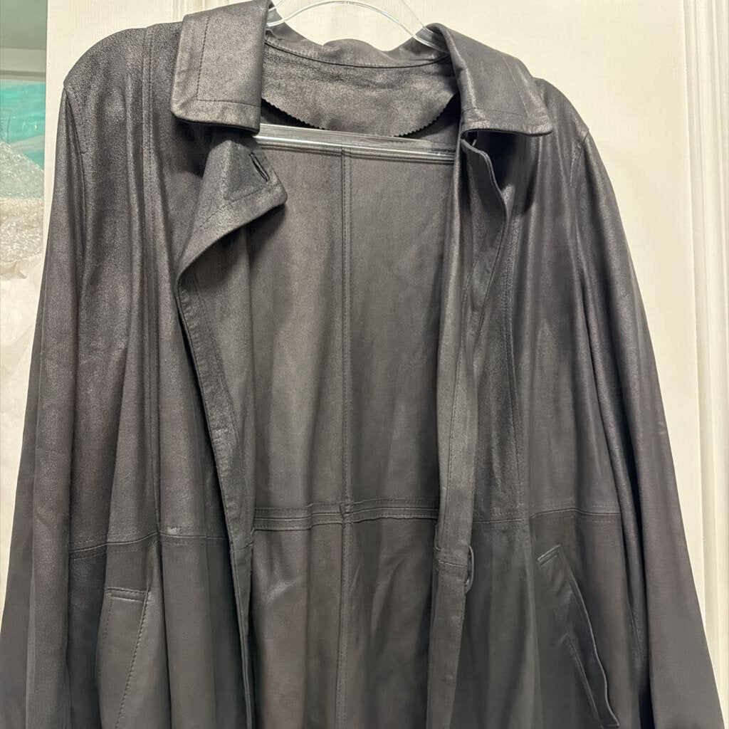 Vintage Licensed Leather Long Jacket