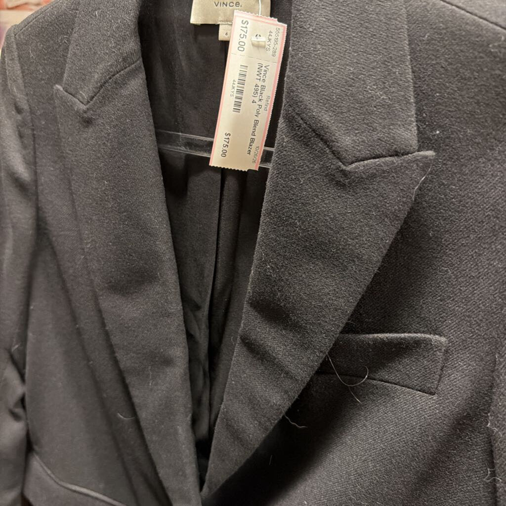 Black Poly Blend Blazer (NWT 495)