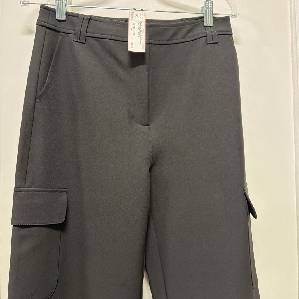 Black Poly Cargo Pants (NWT 278)