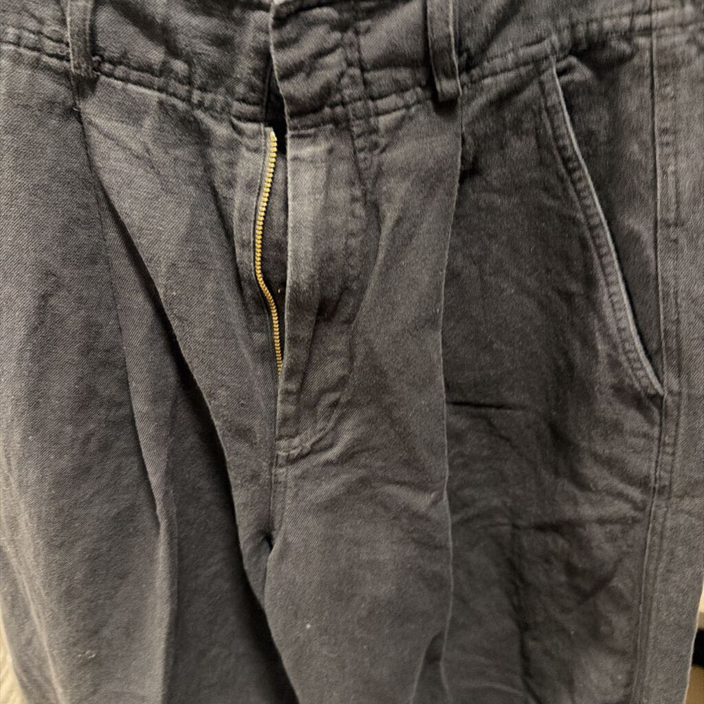 Black Linen Blend Pant, 4