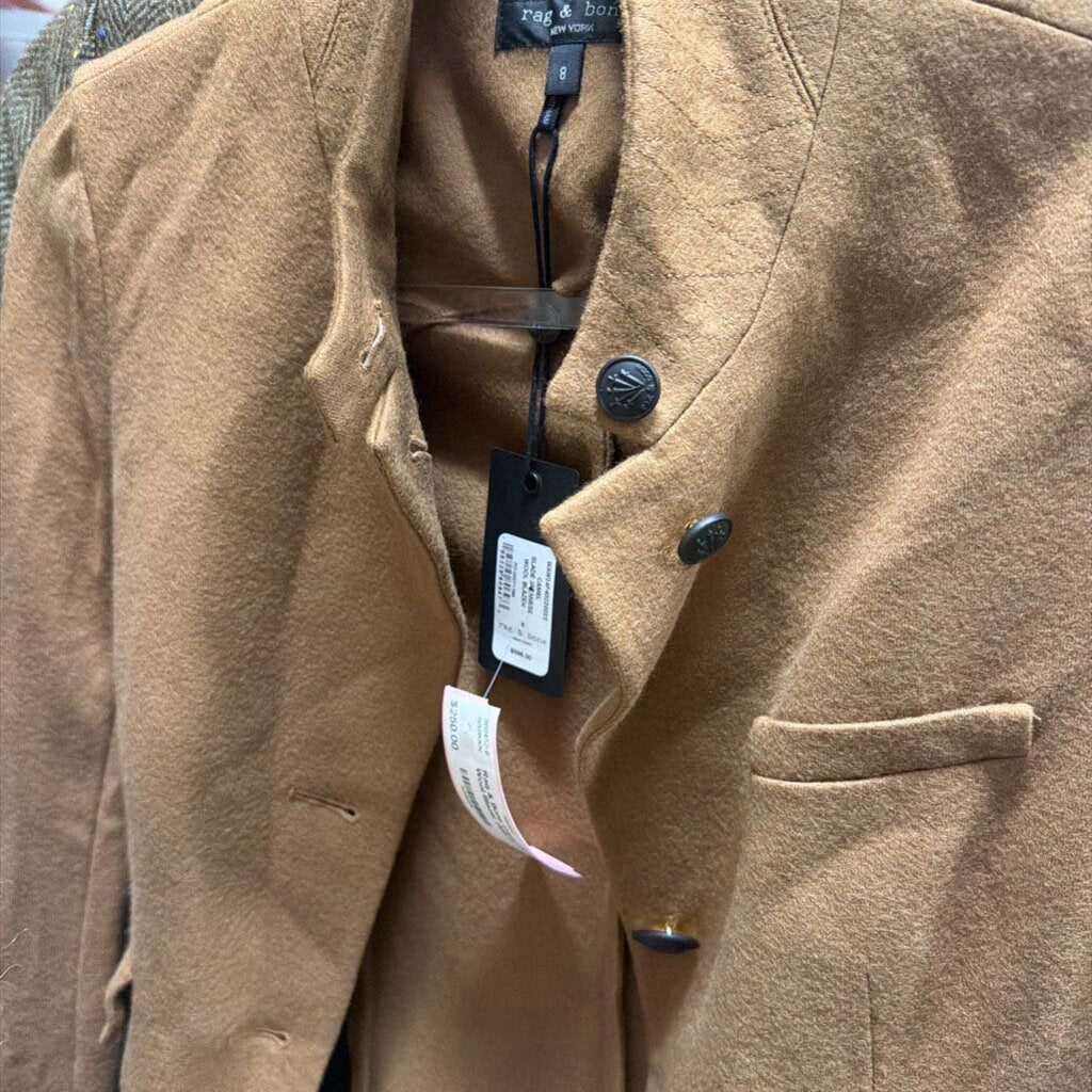 Camel Brown Wool Blazer (NWT), 8