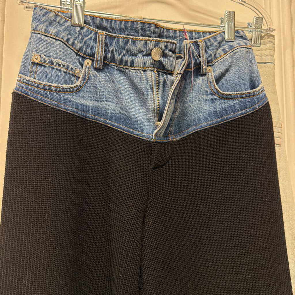 Black Knit Jeans, S