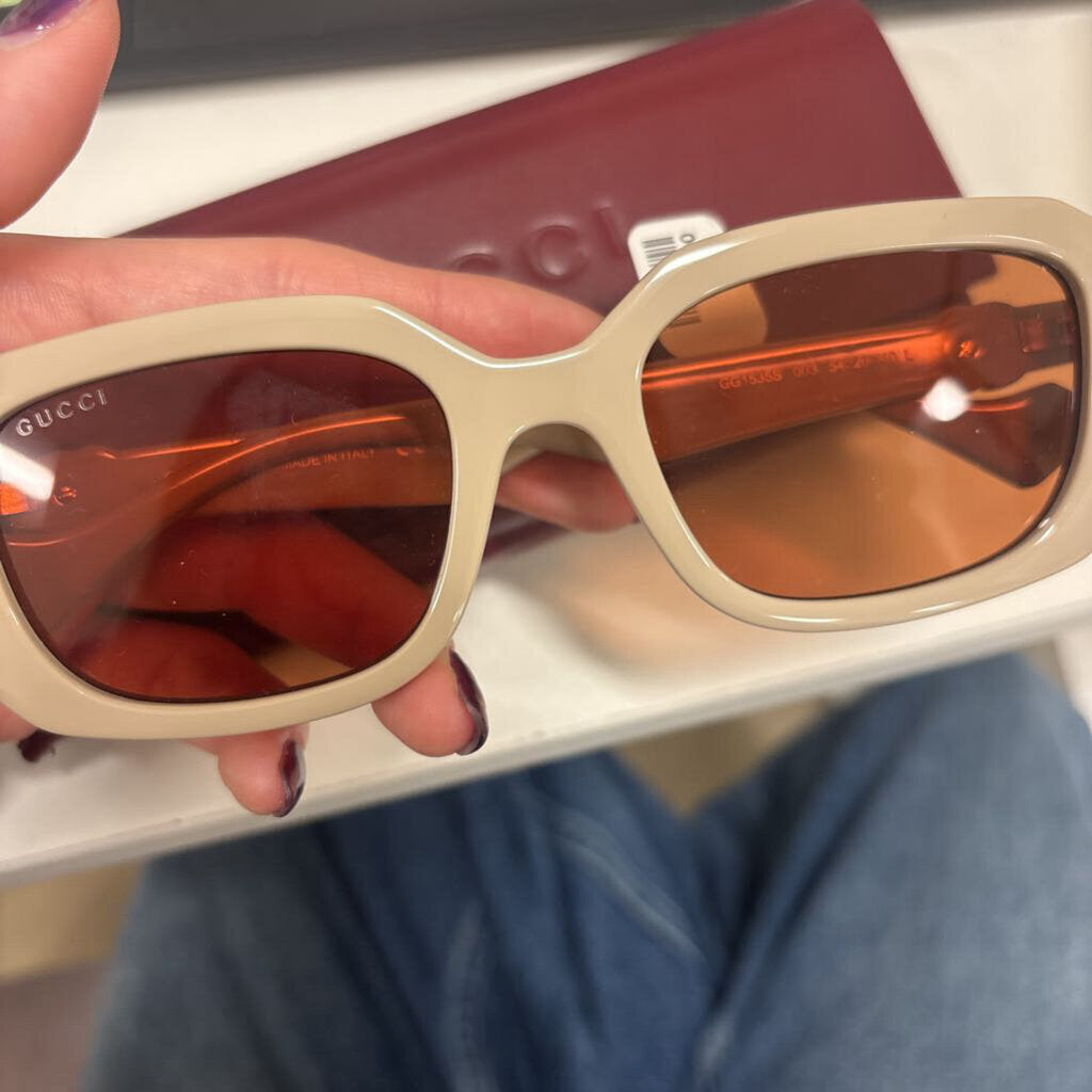 Beige Square Sunglasses