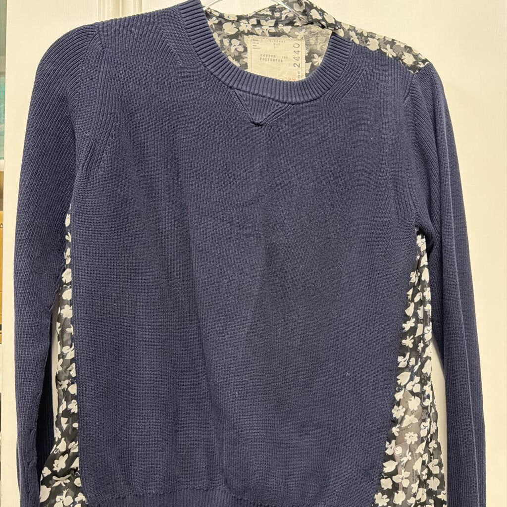 Navy Cotton/Poly Sweater
