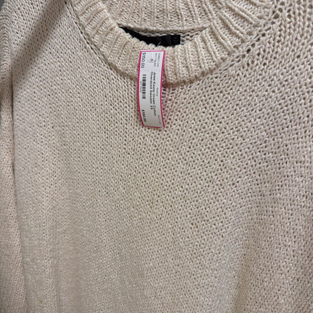 Cream Cotton Oversized Sweater